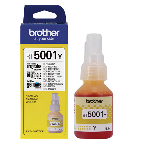 TINTA BROTHER BT5001Y AMARILLO BOTE INKJET T300/T500/T700
