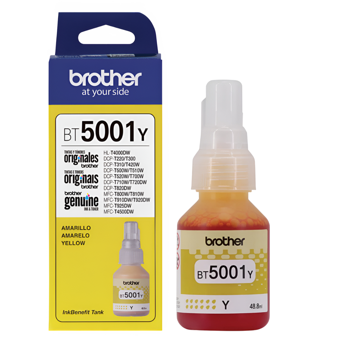 TINTA BROTHER BT5001Y AMARILLO BOTE INKJET T300/T500/T700