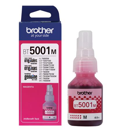 TINTA BROTHER BT5001M MAGENTA BOTE INKJET T300/T500/T700