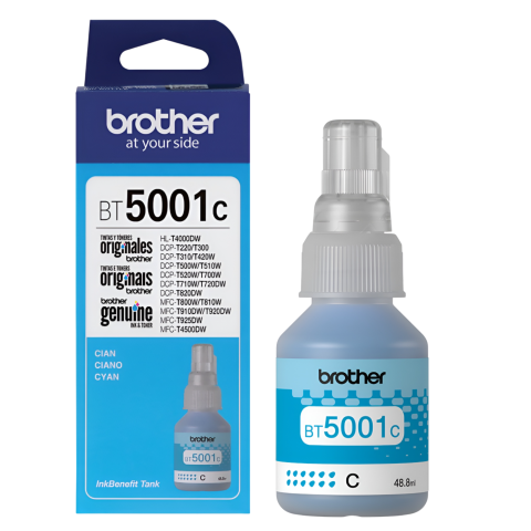 TINTA BROTHER BT5001C CYAN BOTE INKJET