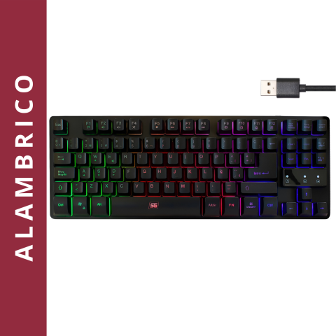 TECLADO VORAGO START THE GAME TENKEYLESS LED USB KB-503