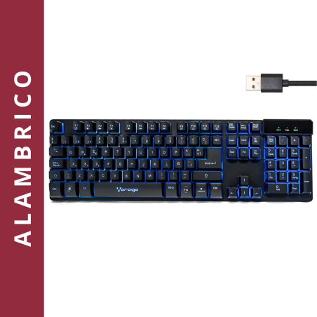 TECLADO VORAGO STAR THE GAME KB-502 ALAMBRICO ILUMINADO
