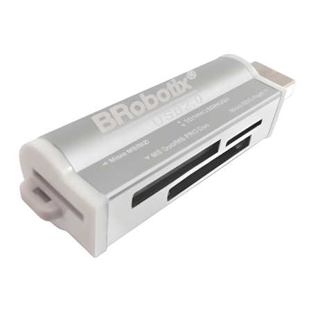 LECTOR BROBOTIX USB V2.0 TODO EN UNO MICRO SD/MS DUO/ PLATA