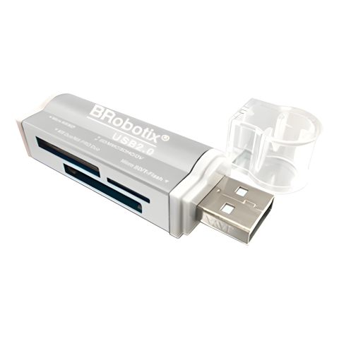 LECTOR BROBOTIX USB V2.0 TODO EN UNO MICRO SD/MS DUO/ PLATA