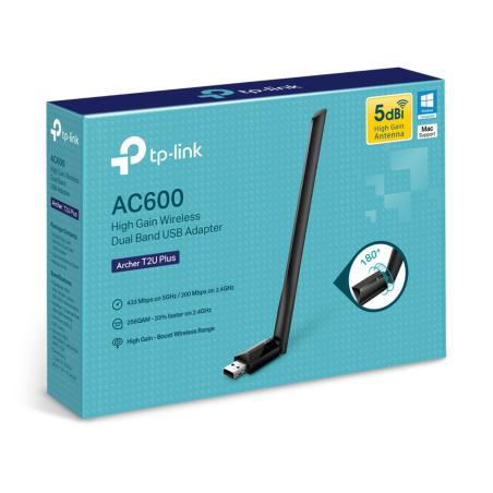 ADAPTADOR INALAMBRICO USB TP-LINK CON ANTENA DUAL BAND 2.4GH