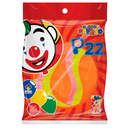 GLOBO PAYASO No. 22 BOLSA C/25 58016