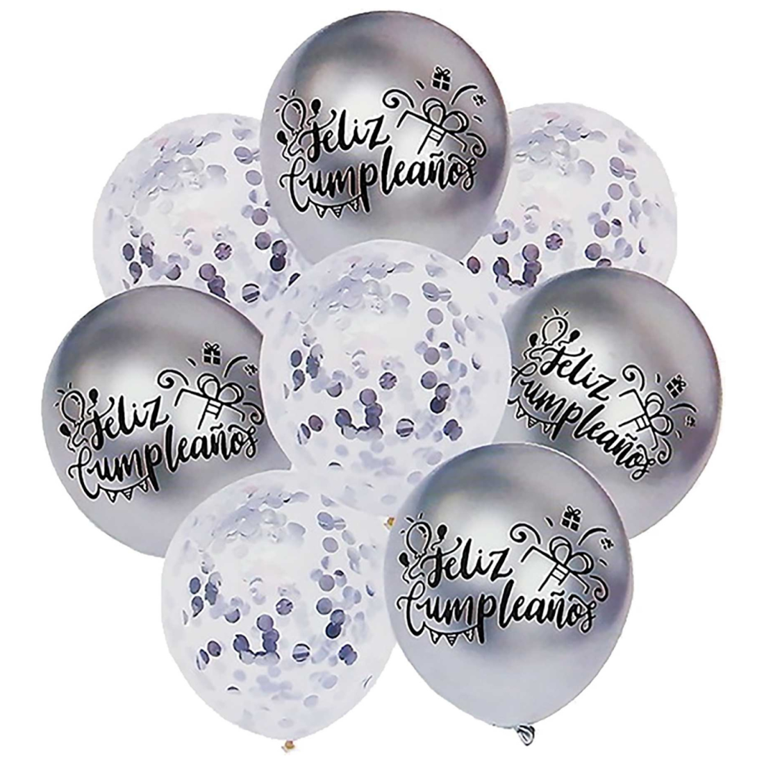 SET GLOBO VM MA2145 FELIZ CUMPLEANOS IMPRESO 8 PZ 148189