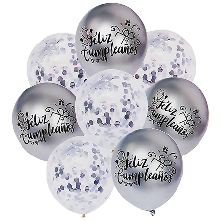SET GLOBO VM MA2145 FELIZ CUMPLEANOS IMPRESO 8 PZ 148189