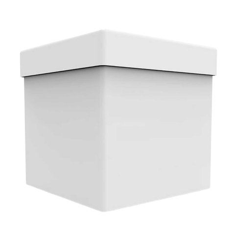 CAJA REGALO PADI P/BALON BLANCA 22X22CM 145501
