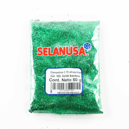 DIAMANTINA 50 GRS. SEDERIA C40 No. 103 VERDE BANDERA 156220