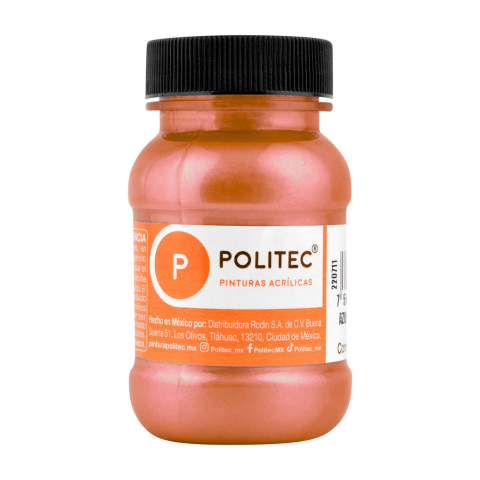 PINTURA ACRILICA POLITEC 702 BRONCE 100ML METALICO 163013