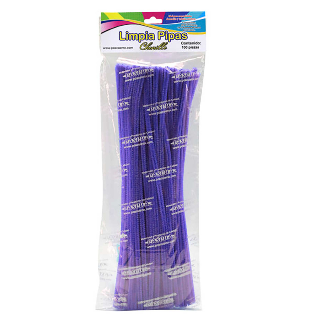 LIMPIAPIPAS MORADO C/100  PASCUA 159014