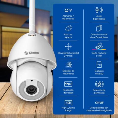 CAMARA DE SEGURIDAD WIFI ETH 4MPX STEREN CCTV-235