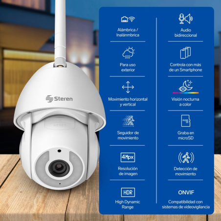 CAMARA DE SEGURIDAD WIFI ETH 4MPX STEREN CCTV-235