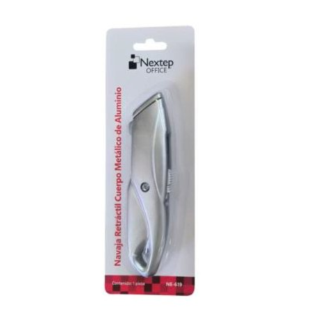 NAVAJA RETRACTIL NEXTEP  METALICA  C/3 REPUESTOS NE-619
