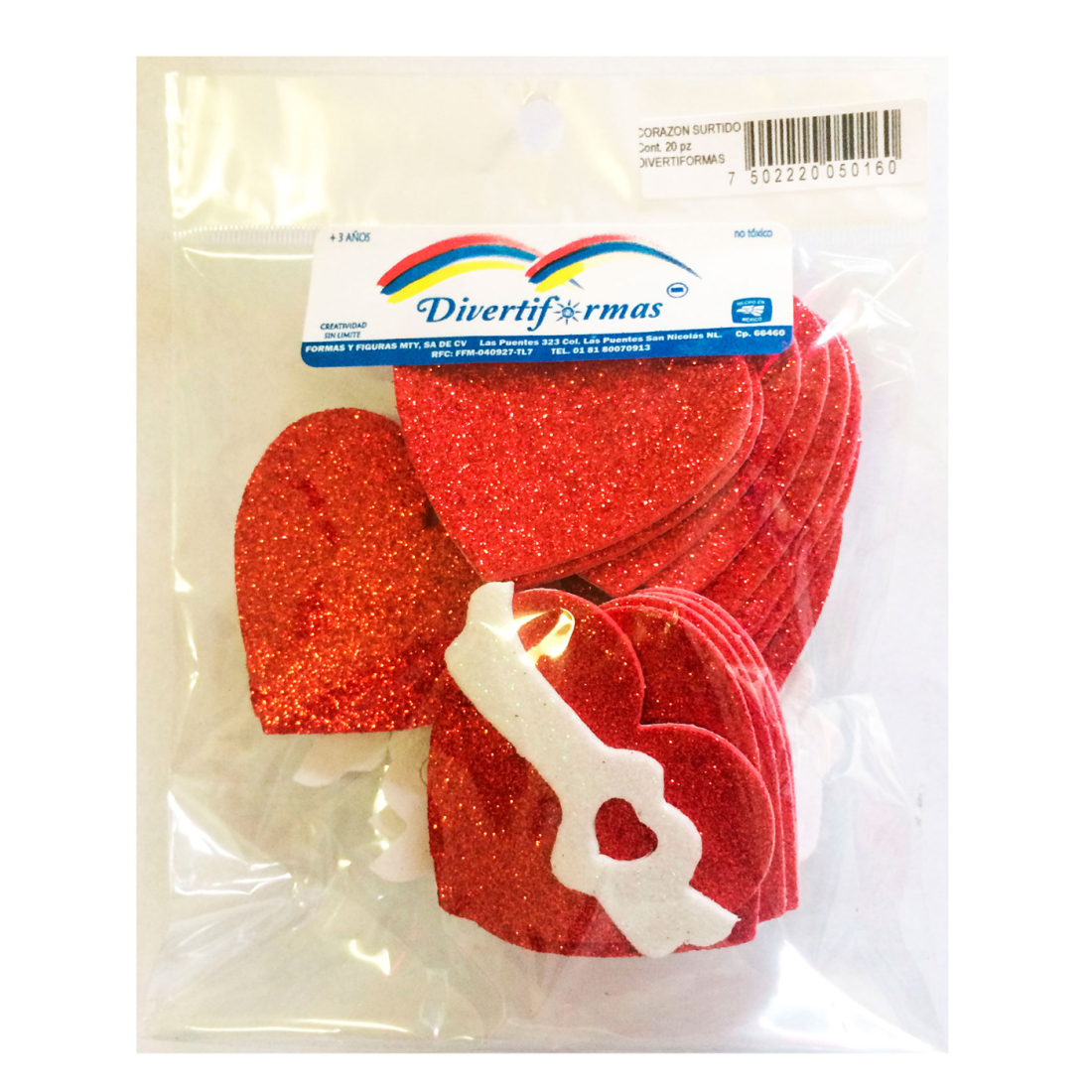 FIGURAS FOAMY DIVERTIFORMAS CORAZON AMOR  BL/15 GRS. 123450