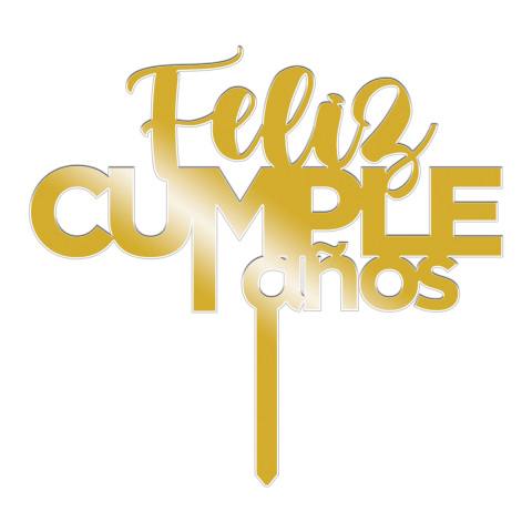 TOPPER P/PASTEL VM 8882/1 ESPEJO F.CUMPLEANOS DOR. 156184