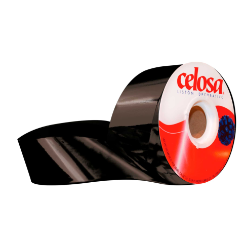ROLLO LISTÓN A-9 CELOSA METÁLICO LISO NEGRO 35MMX40M 121481