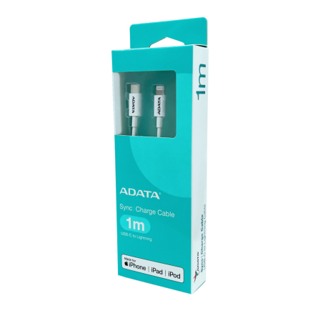 CABLE ADATA USB C A LIGHTNING IPHON 1M BLANCO AMFICPL-1M-CWH