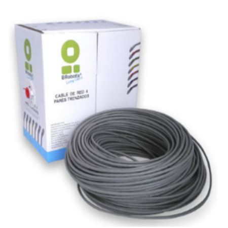 BOBINA 100M BROBOTIX CAT 5E GRIS RDDCM052G