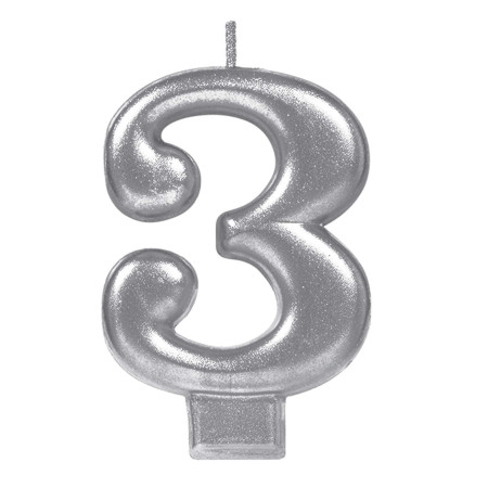 VELA P/FIESTA GRANDMARK NUMERAL PLATA BL/1 No. 3 129291
