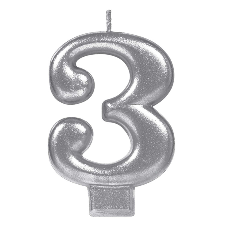 VELA P/FIESTA GRANDMARK NUMERAL PLATA BL/1 No. 3 129291