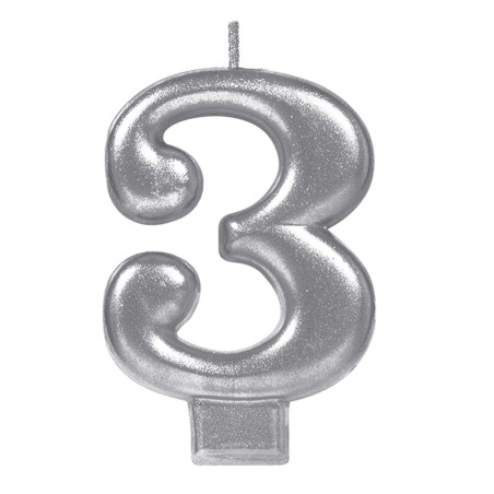 VELA P/FIESTA GRANDMARK NUMERAL PLATA BL/1 No. 3 129291