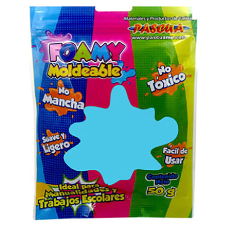 FOAMY MOLDEABLE PASCUA BOLSA C/50 GR AZUL CIELO 103033