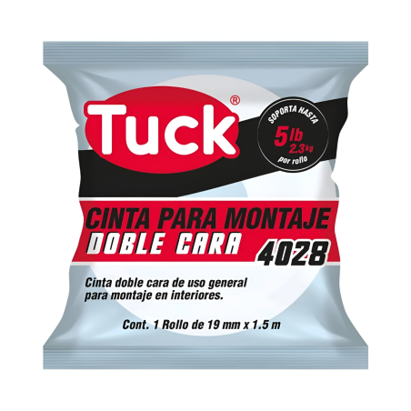 CINTA ADHESIVA DOBLE CAPA TUK 4028 19 X 1.5 MTS. 72962