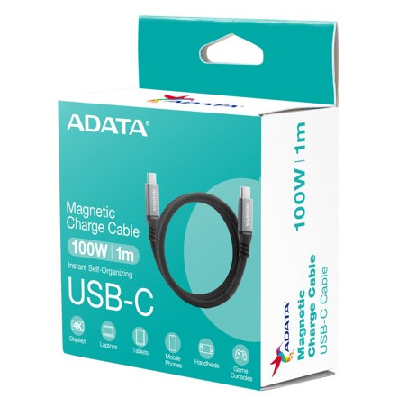 CABLE MAGNETICO ADATA USB-C CACCU3-100W-100AN-BK