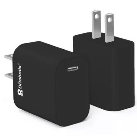 20W CARGADOR DE PARED NEGRO BROBOTIX 1X USB-C