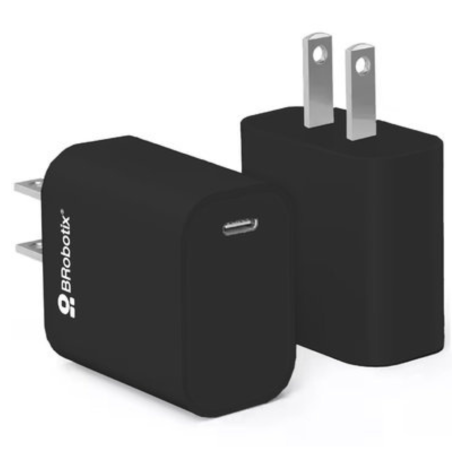 20W CARGADOR DE PARED NEGRO BROBOTIX 1X USB-C