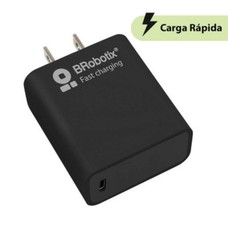 20W CARGADOR DE PARED NEGRO BROBOTIX 1X USB-C
