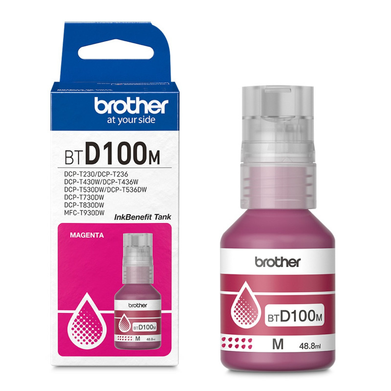 TINTA BROTHER BTD100M MAGENTA BOTE T230 T930DW