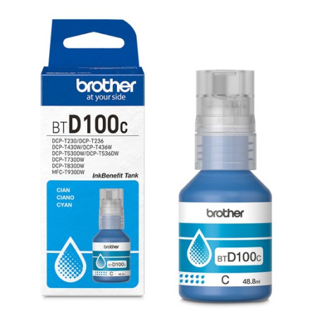 TINTA BROTHER BTD100C CIAN BOTE T230 T530DW T930DW