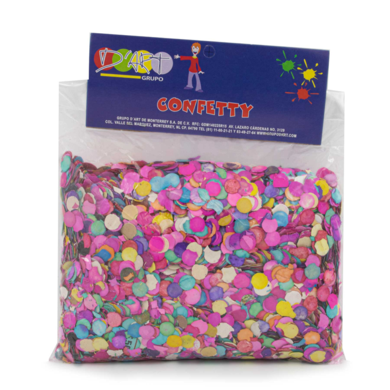 CONFETTI JUMBO MULTICOLOR D'ART BOLSA 250GMS 58155