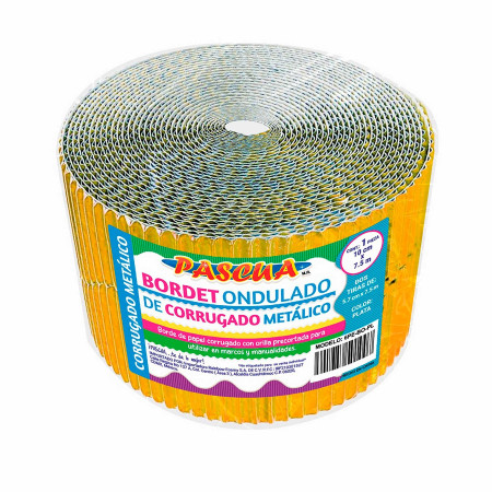 CENEFA DORADO BORDET METALICO PASCUA 7.5MX10CM 159444