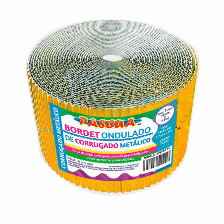CENEFA DORADO BORDET METALICO PASCUA 7.5MX10CM 159444