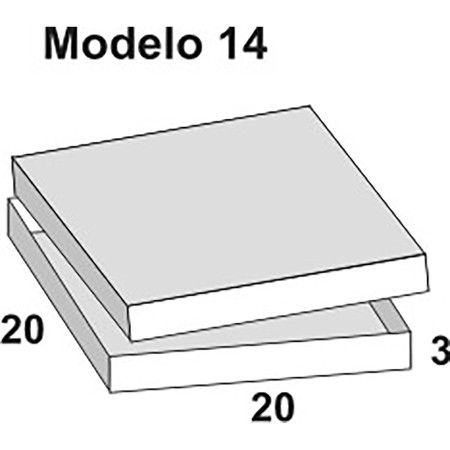 CAJA ACETATO PVC No.14 20 x 20 x 3 CMS 132714