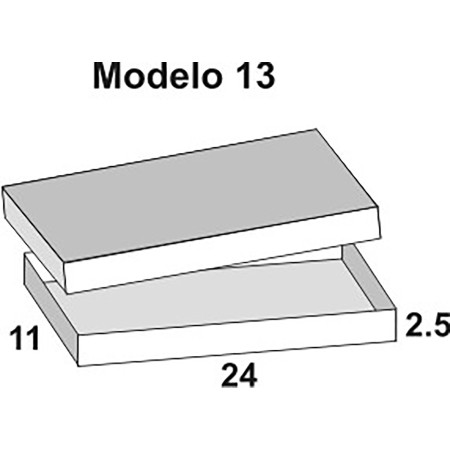 CAJA ACETATO PVC No.13 11 x 24 x 2.5 CMS 132713