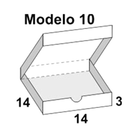 CAJA ACETATO PVC No. 10 14 x 14 x 3 CMS 132710