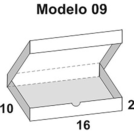CAJA ACETATO PVC No. 09 10 x 16 x 2 CMS 132709