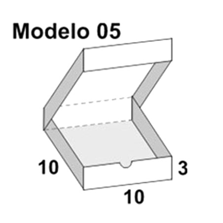 CAJA ACETATO PVC No. 05 10X10X3CMS 132705