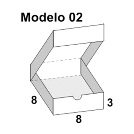 CAJA ACETATO PVC No. 02 8X8X3CMS 132702