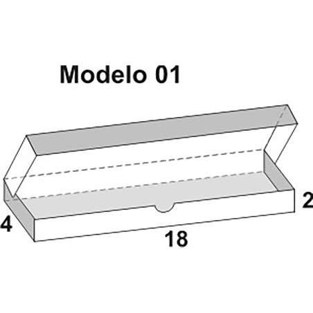 CAJA ACETATO PVC No. 01 4 X 18 X 2 CMS 132701