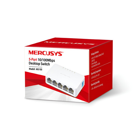 SWITCH MERCUSYS MS105 DE ESCRITORIO 5 PUERTOS 10/100M
