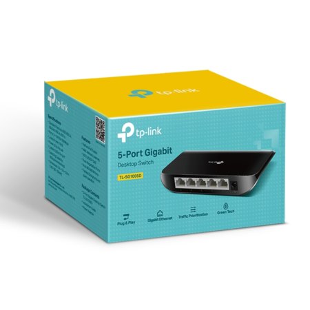 SWITCH TP-LINK TL-SG1005D DE ESCRITORIO 5 PUERTOS GIGABIT