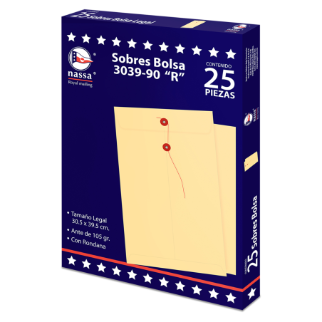 SOBRE BOLSA ANTE NASSA 3039-R IA0307 C/25 MINISTRO 11410