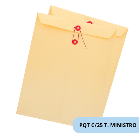 SOBRE BOLSA ANTE NASSA 3039-R IA0307 C/25 MINISTRO 11410