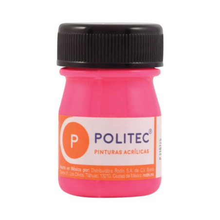 PINTURA ACRILICA POLITEC 20ML FLUORESCENTE ROSA 113925